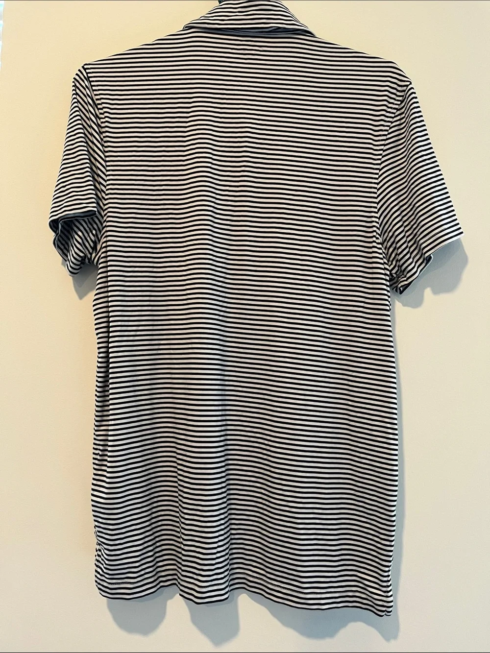 J. Crew Navy and White Striped Polo
